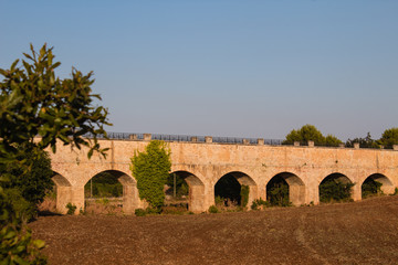Fototapeta premium Apulian aqueduct near of martina franca