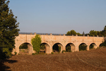 Fototapeta premium Apulian aqueduct near of martina franca