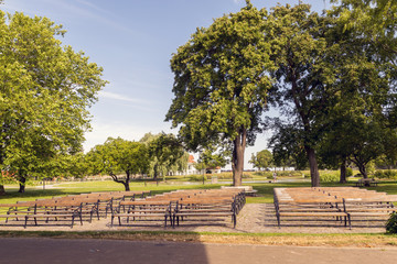 Fototapeta premium A park called Almedalen in the city Visby