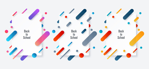 Back to school banner. School label