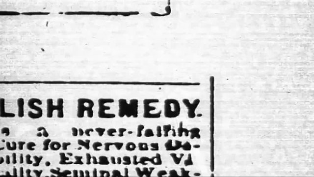 Cycling graphic text texture of Old West newspapers.