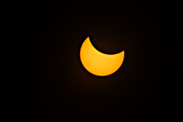 Solar Eclipse Thirty-four Minutes after Start