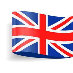 United Kingdom Flag Vector Label Tag Icon