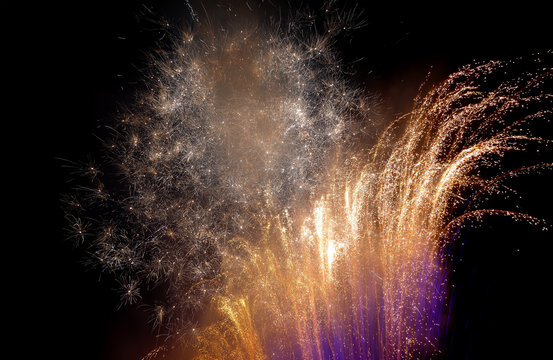 Fireworks on a black background