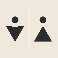 Concept and idea icon of toilet. Stroke vector logo, web graphics. Isolated background. Vector illustration.