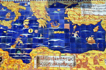 Historische Schiffskarte in Amalfi
