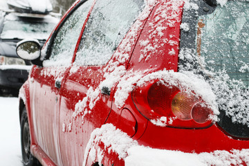 Tail light (rear light) under the snow