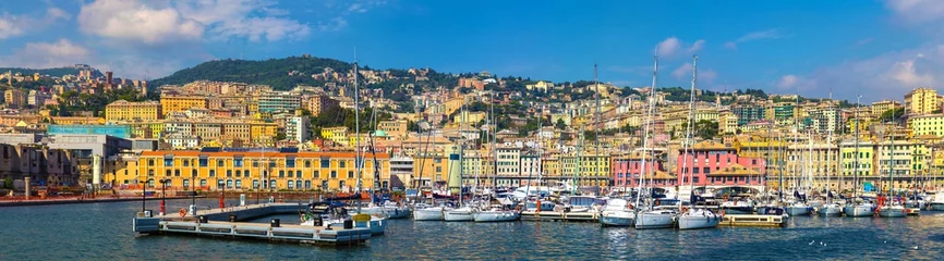 Fotobehang Port of Genoa ( Genova ), Italy. Panoramic view © anatoliil