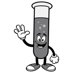 Test Tube Waving Illustration