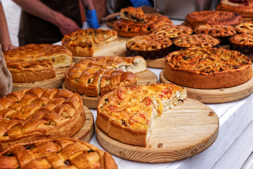 Food Festival with assorted food items. Catering service.