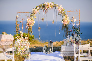 Wedding decoration of beautiful flowers