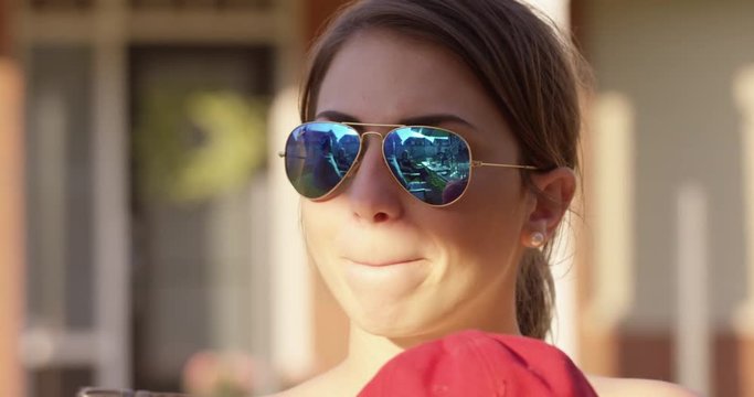 Young women with toddler on lap in summer - slow motion