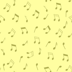 Abstract seamless background with music signs
