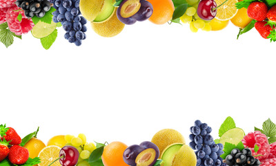 Frisches Obst und Gemüse in Farbe. Gesundes Ernährungskonzept