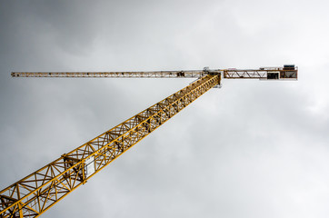 high crane from below