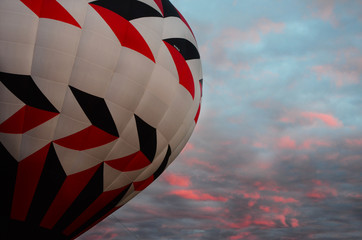 Balloon and sunset sky