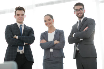 team of confident business people