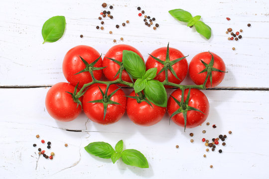 Tomaten Tomate rot Gemüse von oben