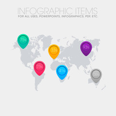 Infographic items for all purpose