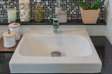 Bathroom interior in new luxury home