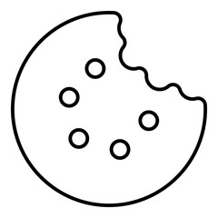 Bite biscuits icon, outline line style