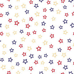 July 4 star American independence. Vector background