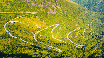 Mountain road. Gaular, Norway.