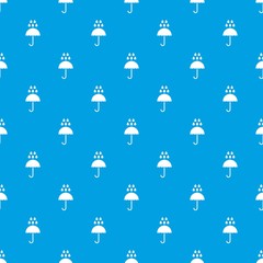 Umbrella and rain drops pattern seamless blue