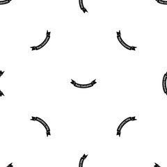 Naklejka premium Happy Thanksgiving Day ribbon pattern seamless black