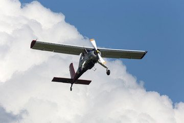 sport motor airplane in the air