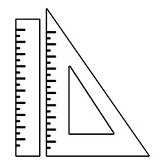 Ruler icon, outline line style