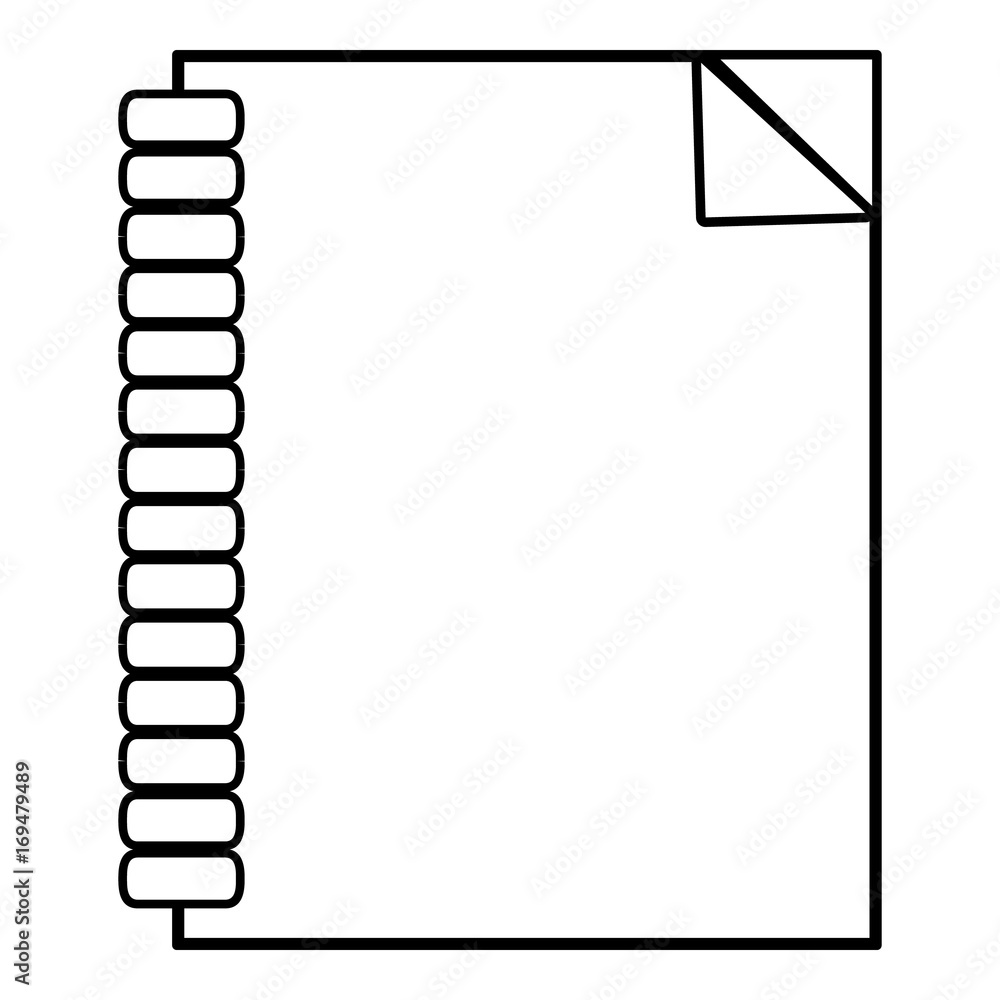 Poster Notebook icon, outline line style