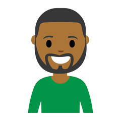 cartoon man smiling icon over white background colorful design vector illustration