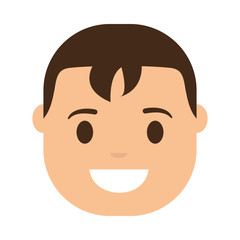 cartoon man face icon over white background colorful design  vector illustration