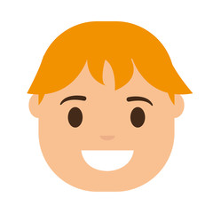 cartoon man face icon over white background colorful design  vector illustration