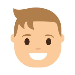 cartoon man face icon over white background colorful design  vector illustration