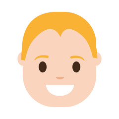 cartoon man face icon over white background colorful design  vector illustration