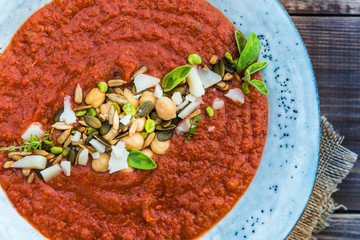 Vegetarian Detox Tomato, Broccoli and Chickpeas Soup