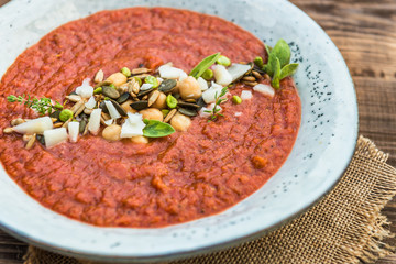 Vegetarian Detox Tomato, Broccoli and Chickpeas Soup