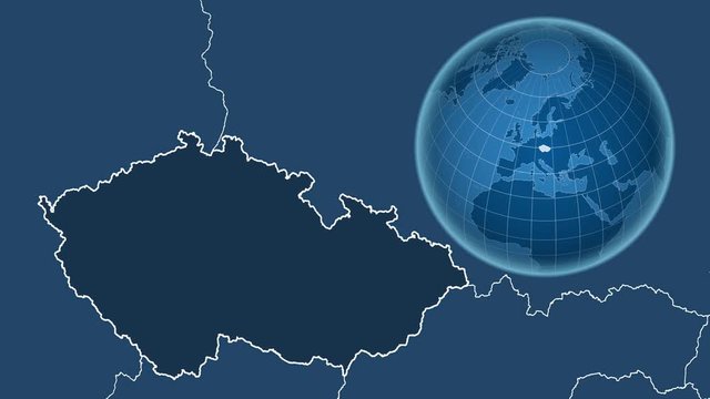 Czech Republic and Globe. Solids