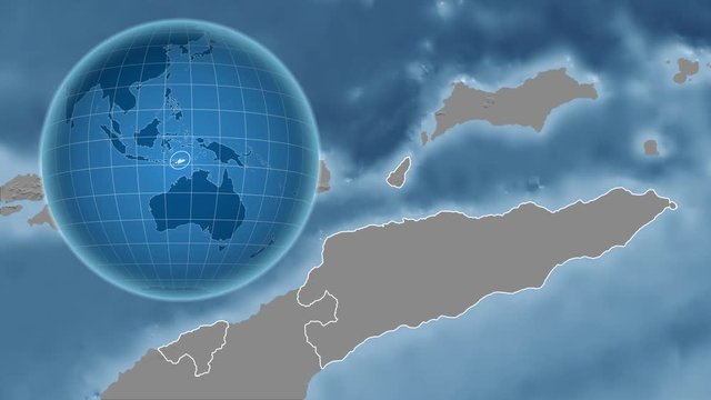 East Timor and Globe. Bumps