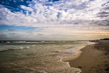 Sunset While Walking Down the Beach 