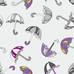 Seamless background with umbrellas