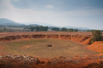 bomb crater