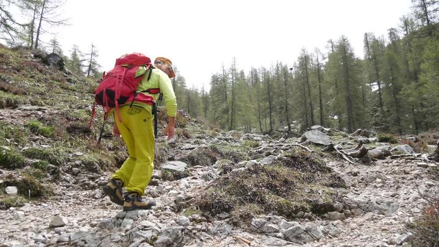 Sul sentiero di montagna