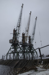 Construction. Lifting crane.  - 169489098