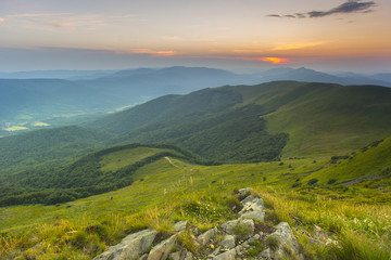 Fototapeta premium Sunset in the mountains
