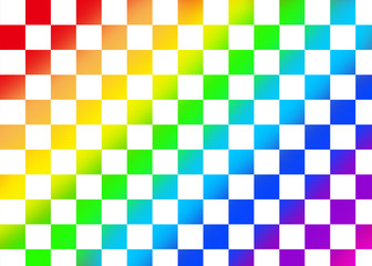 rainbow check pattern