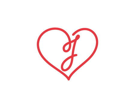 letter j heart tattoo designs