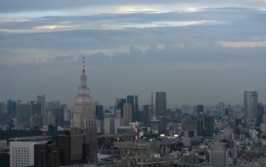 日本の東京都市風景（港区などを望む）